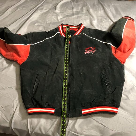 Vintage Chevrolet Racing Bomber Jacket Size XXL Black Full Zip Quilted Retro Y2K - Picture 8 of 16